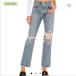NWOT Agolde Lana mid rise straight jeans